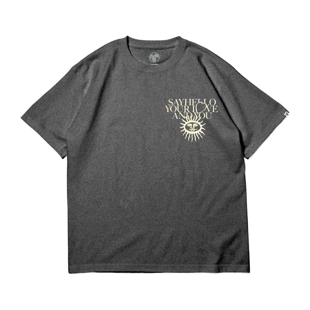 SAYHELLO Pigment Sun Rise Tee セイハロー ピグメント サンライズ ティー 25AW-D1-02【メンズ 半袖Tシャツ ピグメント染め スクリーンプリント ヘビーウェイト 厚手 25FW】