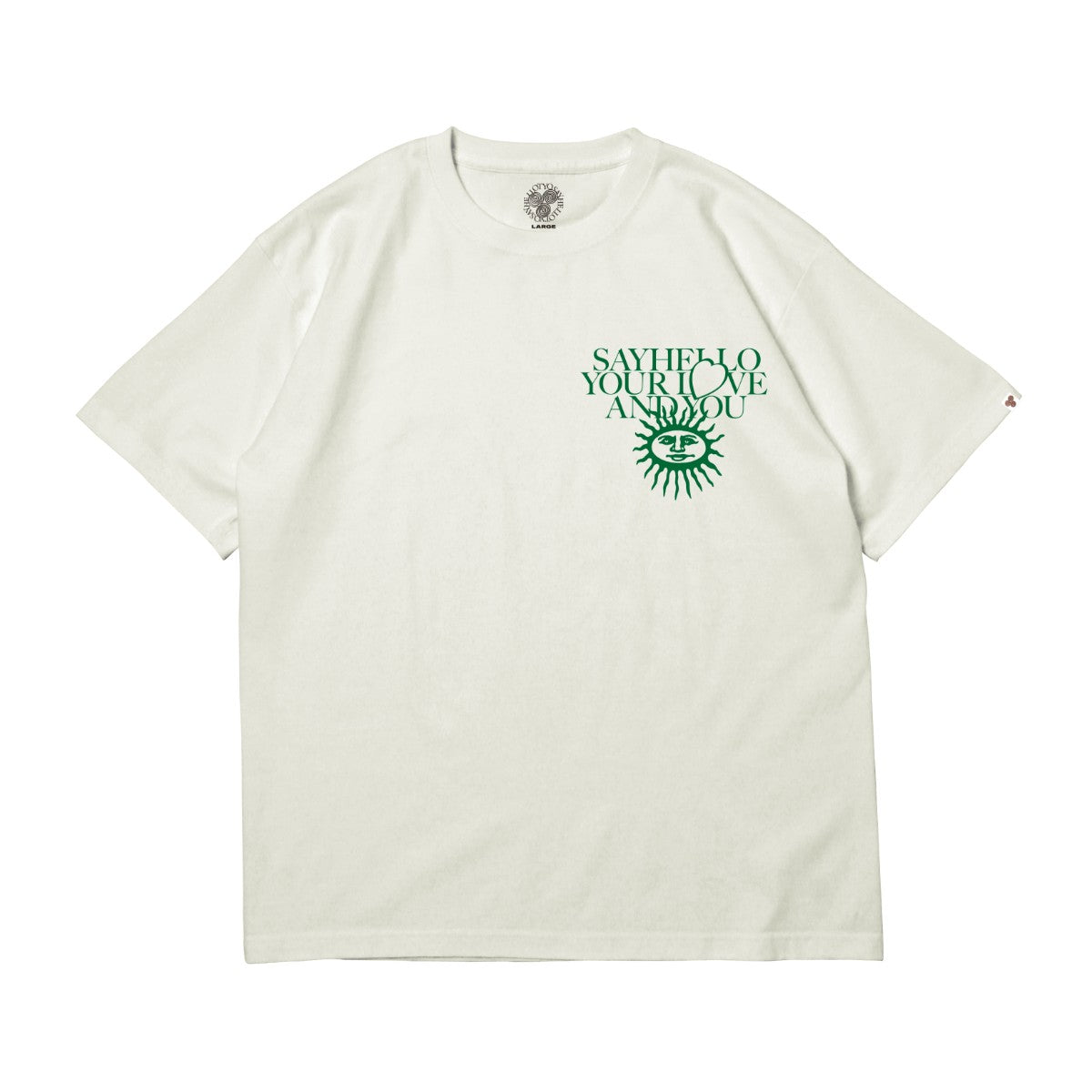 SAYHELLO Pigment Sun Rise Tee セイハロー ピグメント サンライズ ティー 25AW-D1-02【メンズ 半袖Tシャツ ピグメント染め スクリーンプリント ヘビーウェイト 厚手 25FW】