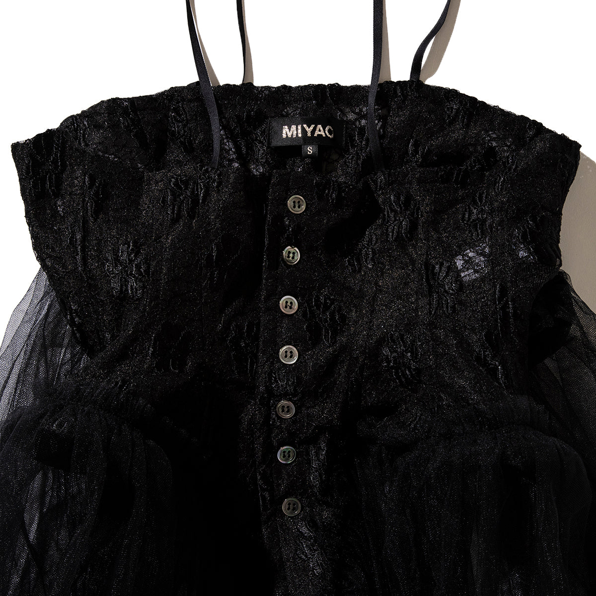 MIYAO Lace Corset Dress ミヤオ レースコルセットドレス MDOP-02【レディース WOMENブランド 楽天NG 25FW】