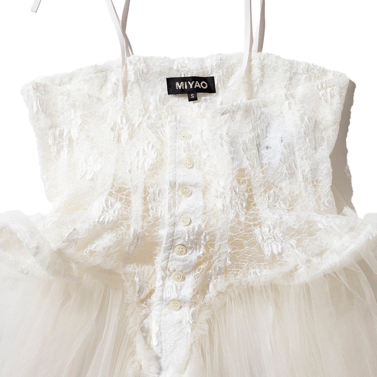 MIYAO Lace Corset Dress ミヤオ レースコルセットドレス MDOP-02【レディース WOMENブランド 楽天NG 25FW】
