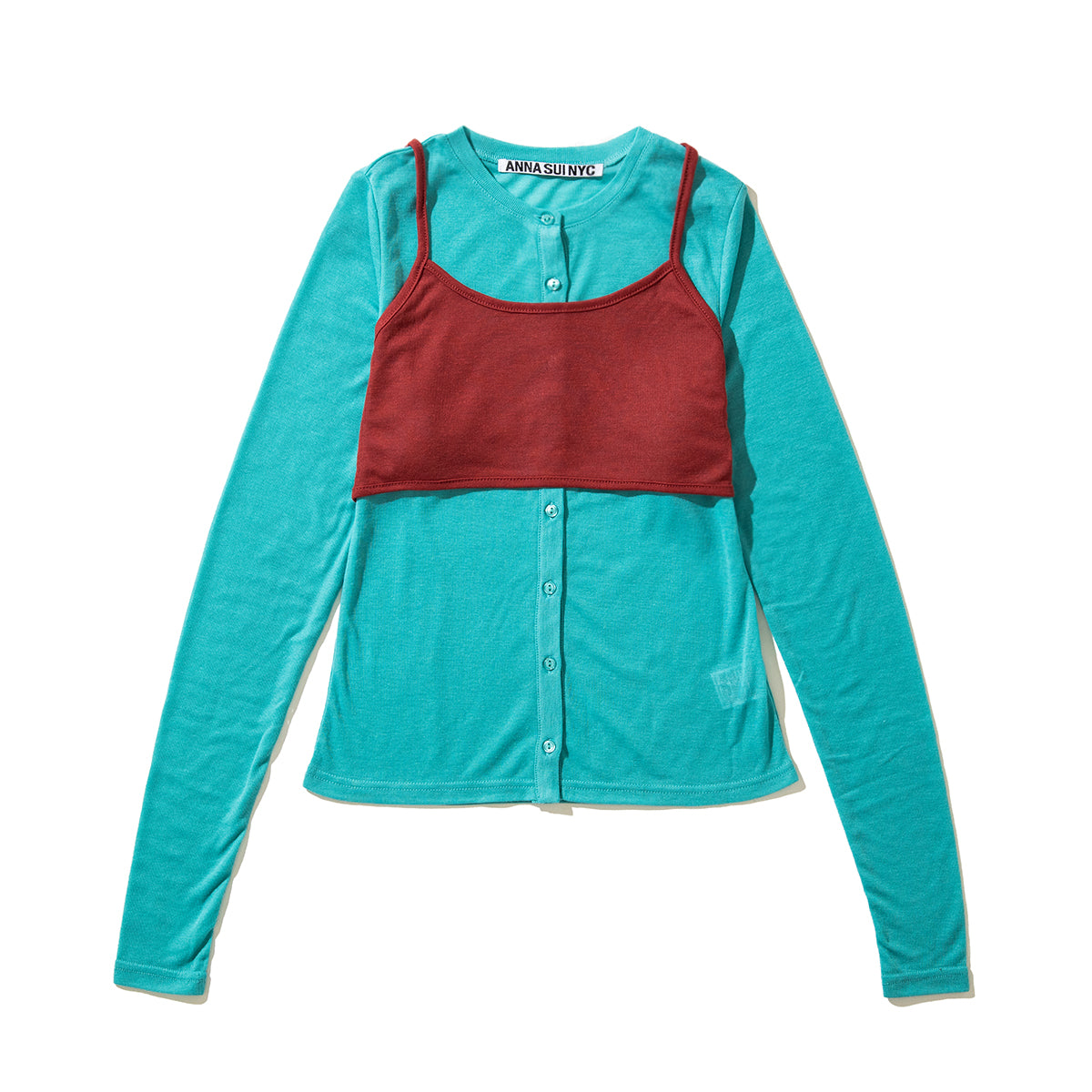 ANNA SUI NYC LAYERED BRA TOP アナスイ エヌワイシー レイヤードブラトップ 15210303【レディース レディース カーディガン ブラトップ レイヤード トップス 25FW】
