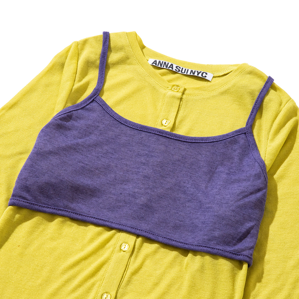 ANNA SUI NYC LAYERED BRA TOP アナスイ エヌワイシー レイヤードブラトップ 15210303【レディース レディース カーディガン ブラトップ レイヤード トップス 25FW】