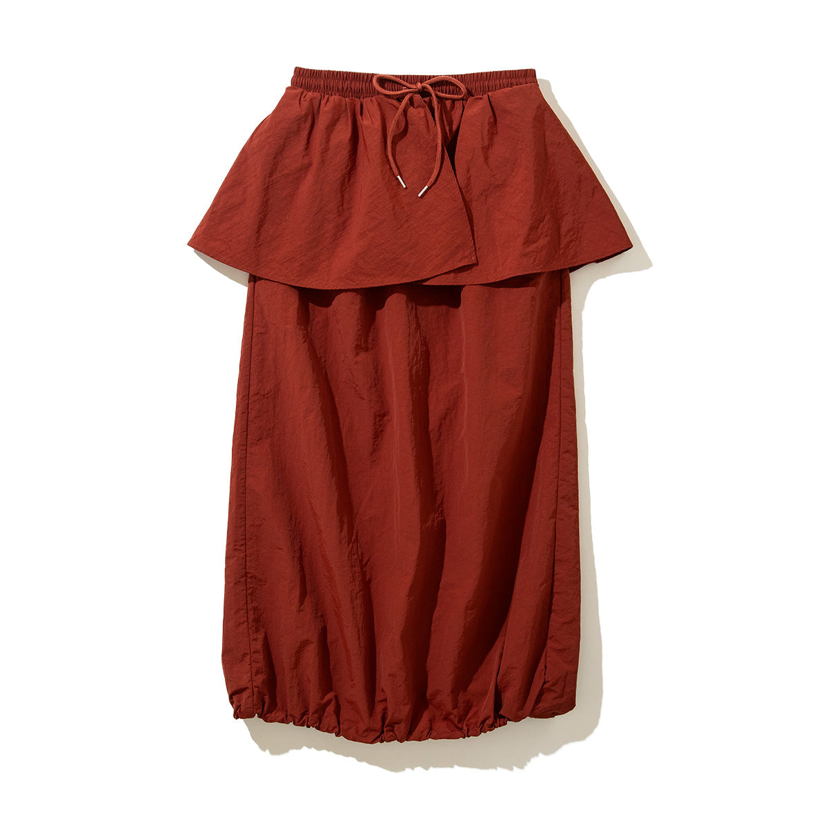 ANNA SUI NYC MATT LONG SKIRT アナスイ エヌワイシー マットロングスカート 15234292【レディース ロングスカート ナイロン ペプラム ドローコード 25FW】