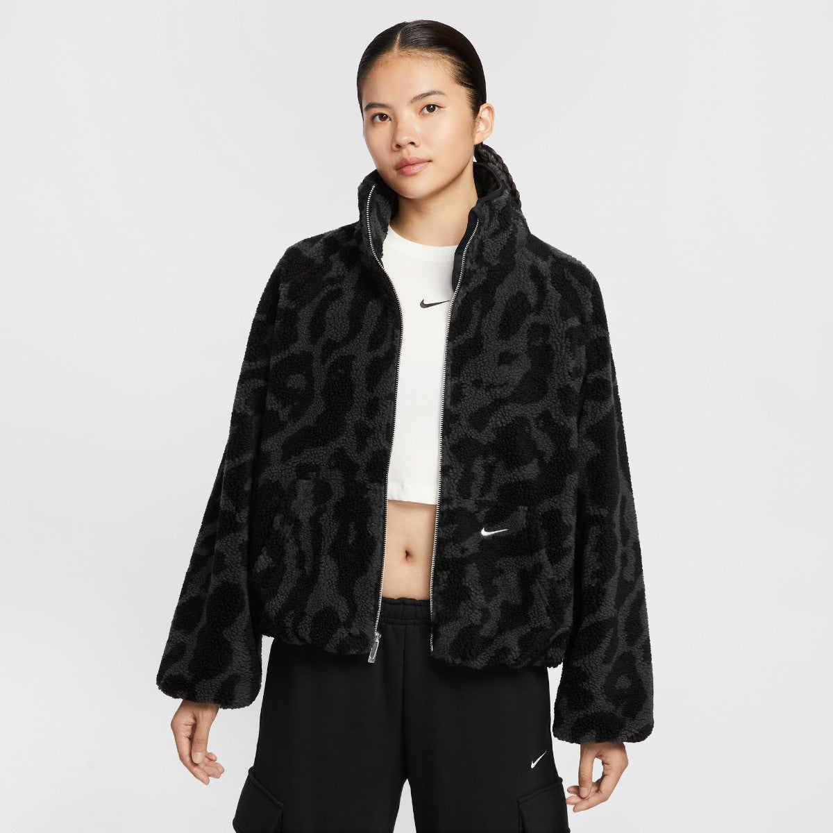 NIKE Women's High-Pile Fleece Jacket ナイキ ウィメンズ ハイパイル フリース ジャケット HV2071【レディース フリース ジャケット 暖かい 伸縮性 秋冬 25FW】