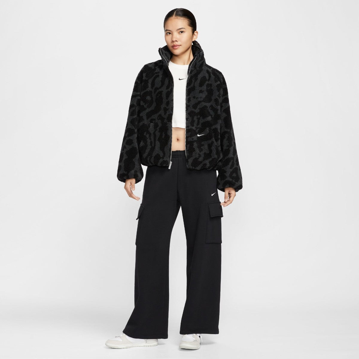 NIKE Women's High-Pile Fleece Jacket ナイキ ウィメンズ ハイパイル フリース ジャケット HV2071【レディース フリース ジャケット 暖かい 伸縮性 秋冬 25FW】