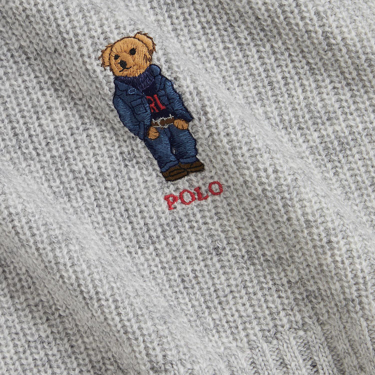POLO RALPH LAUREN SOLID DENIM BEAR SCARF ポロ ラルフ ローレン ソリッド デニム ベア スカーフ MAPOHGS0J321018020【メンズ マフラー ポロベア 刺繍 25FW】