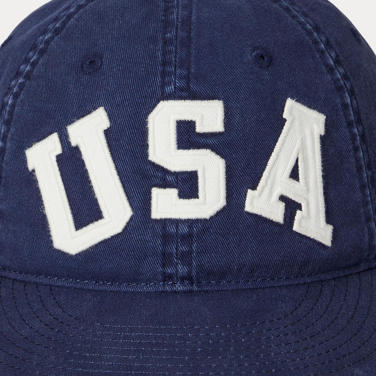 POLO RALPH LAUREN ”USA" AUTHENTIC BASEBALL CAP ポロ ラルフ ローレン "USA"ロゴ オーセンティック ベースボール キャップ MAPOHGS0J422245410【メンズ 帽子 キャップ コットンツイル フェルトアップリケ 25FW】