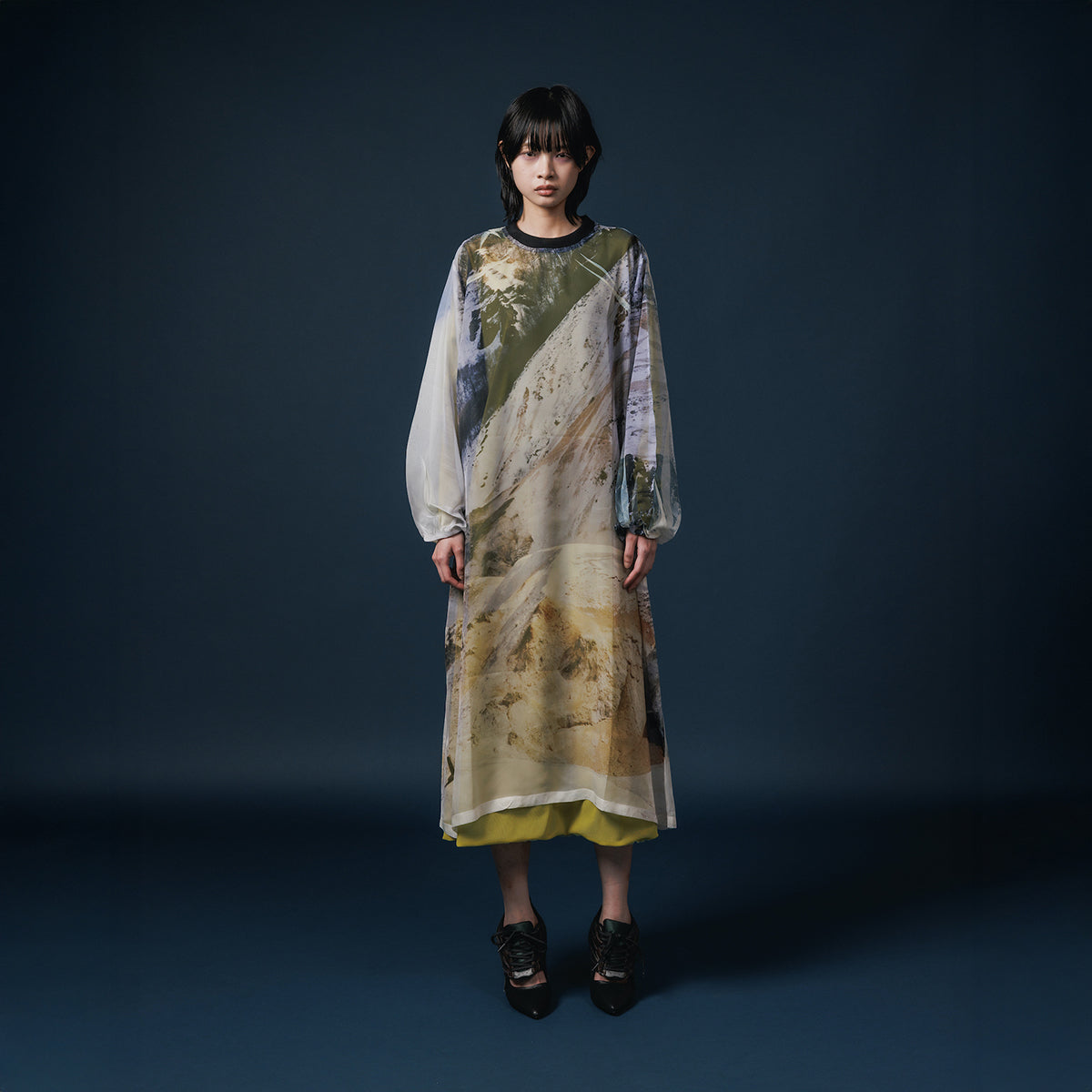 NON TOKYO DIRECT PRINT SHEER ONE-PIECE ノントーキョー ダイレクトプリントシアーワンピース NON-25A-0809【レディース WOMENブランド 楽天NG 25FW】