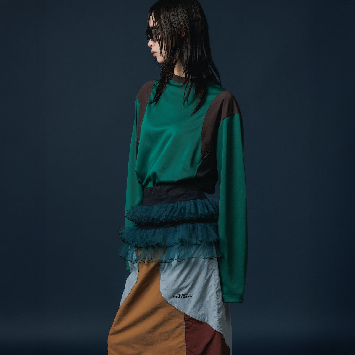 NON TOKYO TULLE FRILL BELT ノントーキョー チュール フリル ベルト NON-25A-0813【レディース チュールベルト フリル サイズ調節可能 25FW】