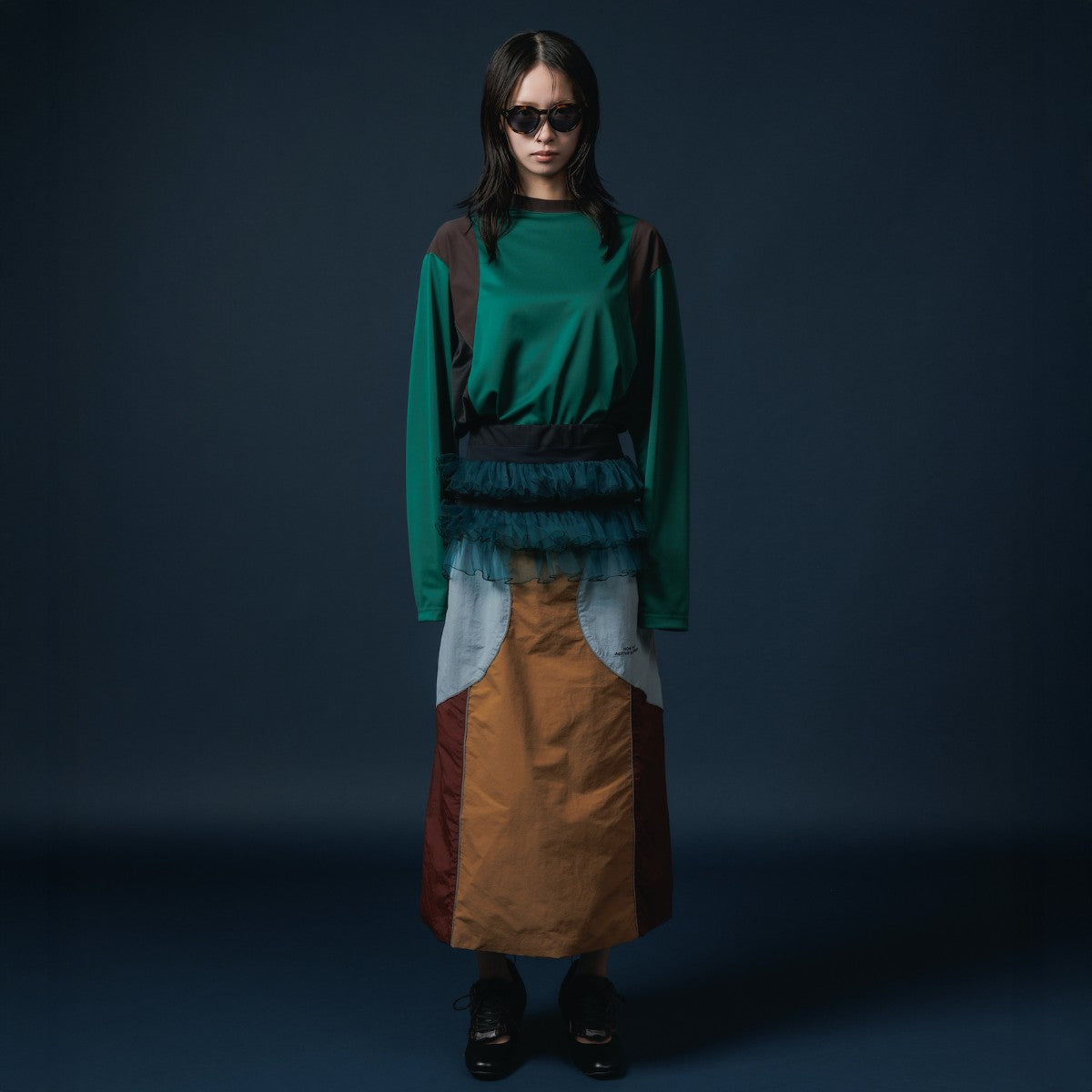 NON TOKYO TULLE FRILL BELT ノントーキョー チュール フリル ベルト NON-25A-0813【レディース チュールベルト フリル サイズ調節可能 25FW】