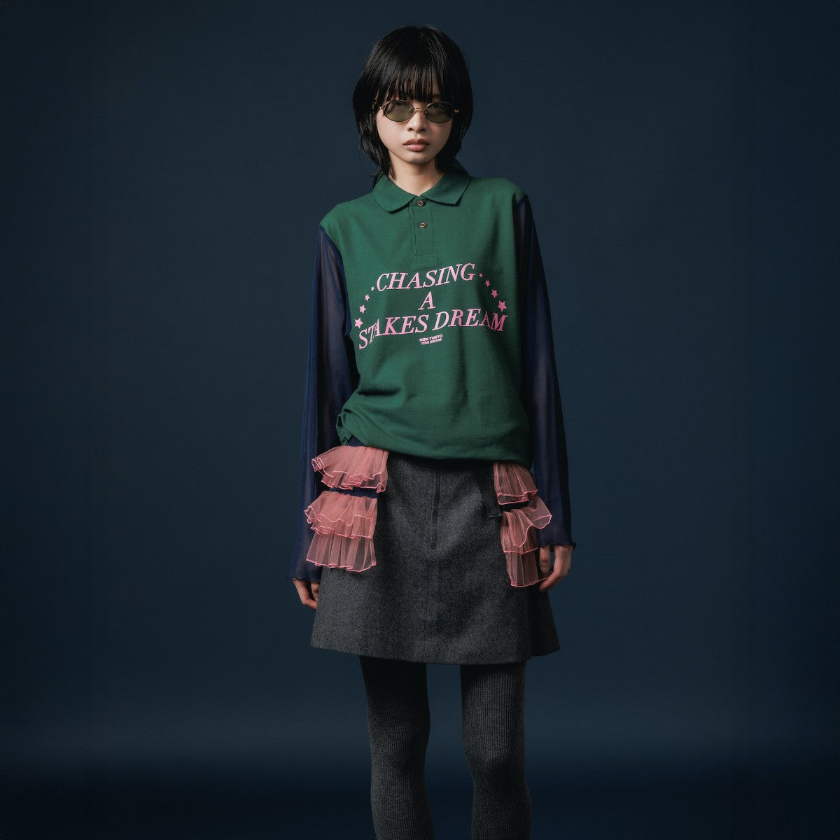NON TOKYO TULLE FRILL BELT ノントーキョー チュール フリル ベルト NON-25A-0813【レディース チュールベルト フリル サイズ調節可能 25FW】