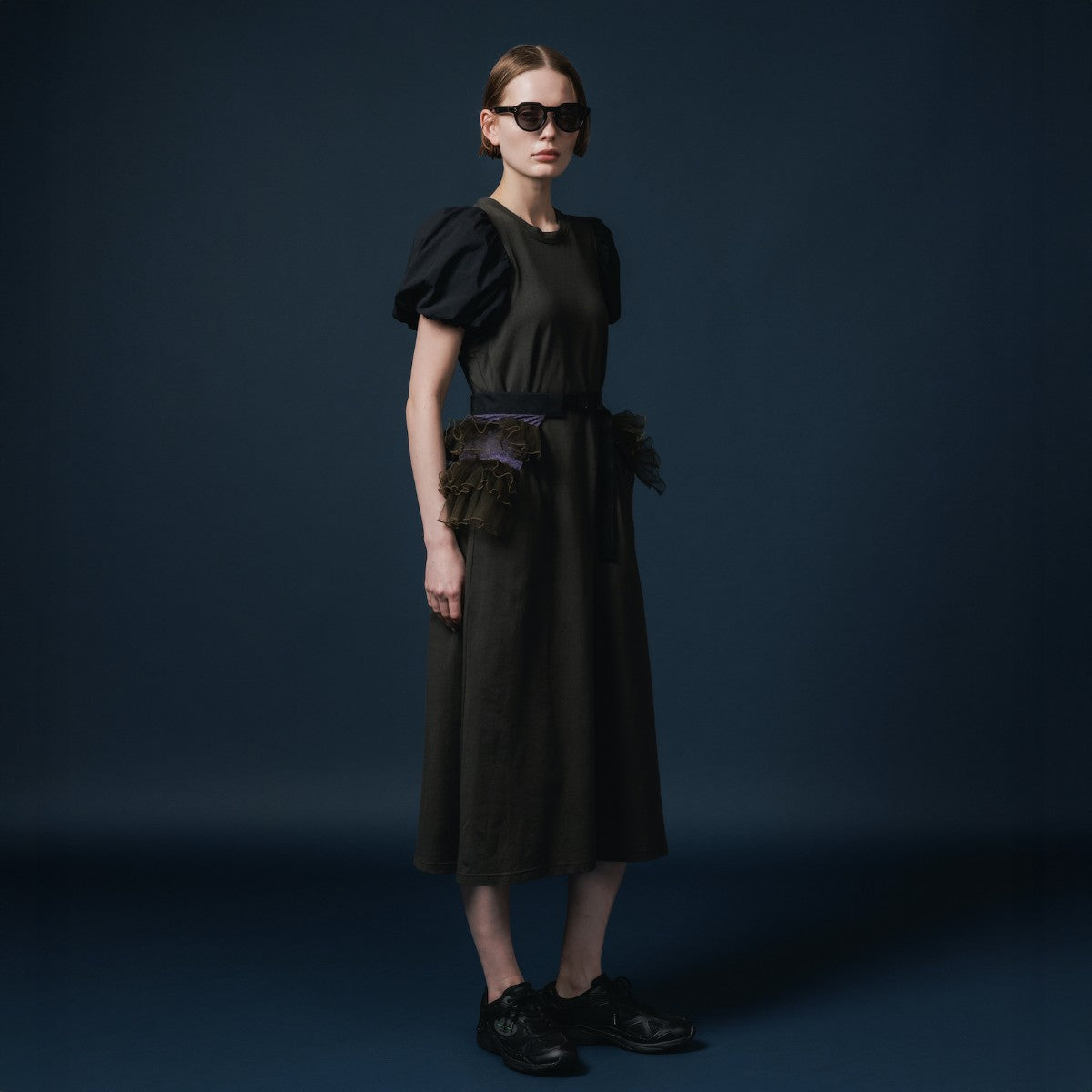 NON TOKYO TULLE FRILL BELT ノントーキョー チュール フリル ベルト NON-25A-0813【レディース チュールベルト フリル サイズ調節可能 25FW】