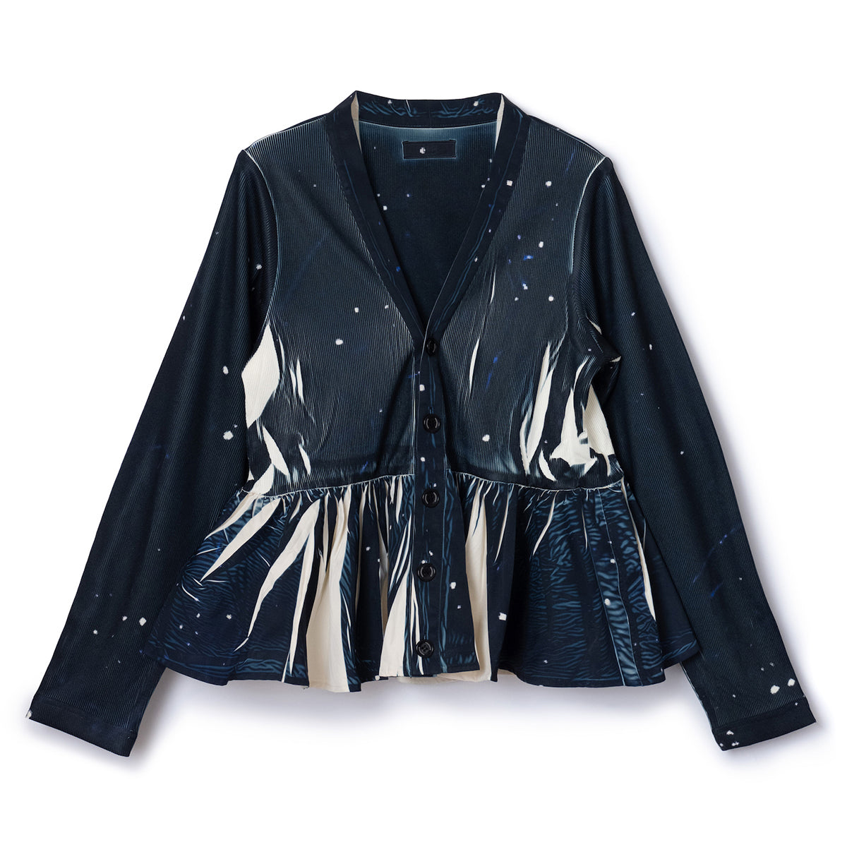 NON TOKYO DIRECT PRINT RIB GATHER CARDIGAN ノントーキョー リブギャザーカーディガン NON-25A-0815【レディース WOMENブランド 楽天NG 25FW】