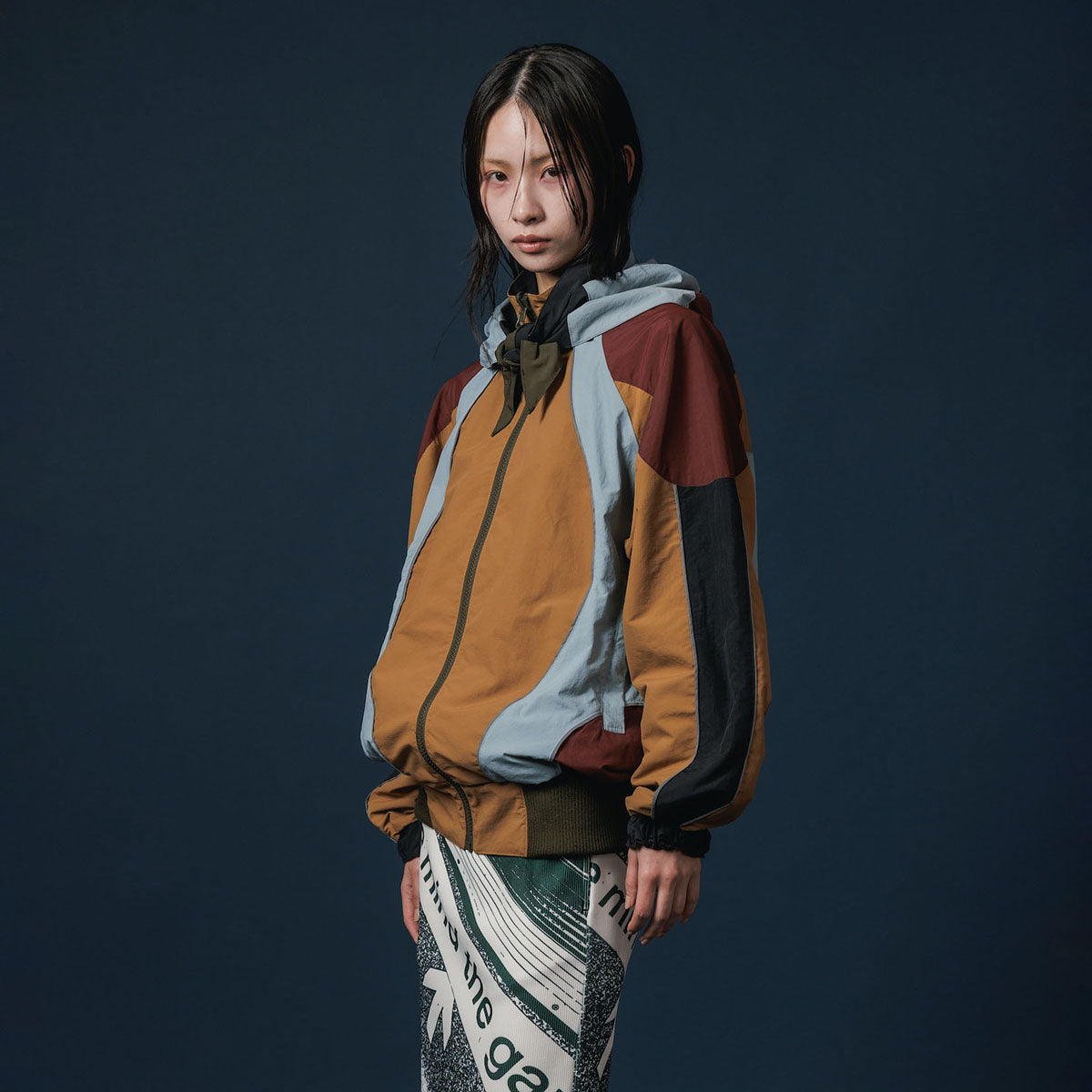 NON TOKYO REVERSIBLE SWITCHING BLOUSON & SCARF ノントーキョー リバーシブルスイッチングブルゾン&スカーフ NON-25A-0907【レディース リバーシブル ブルゾン バイカラー 25FW】