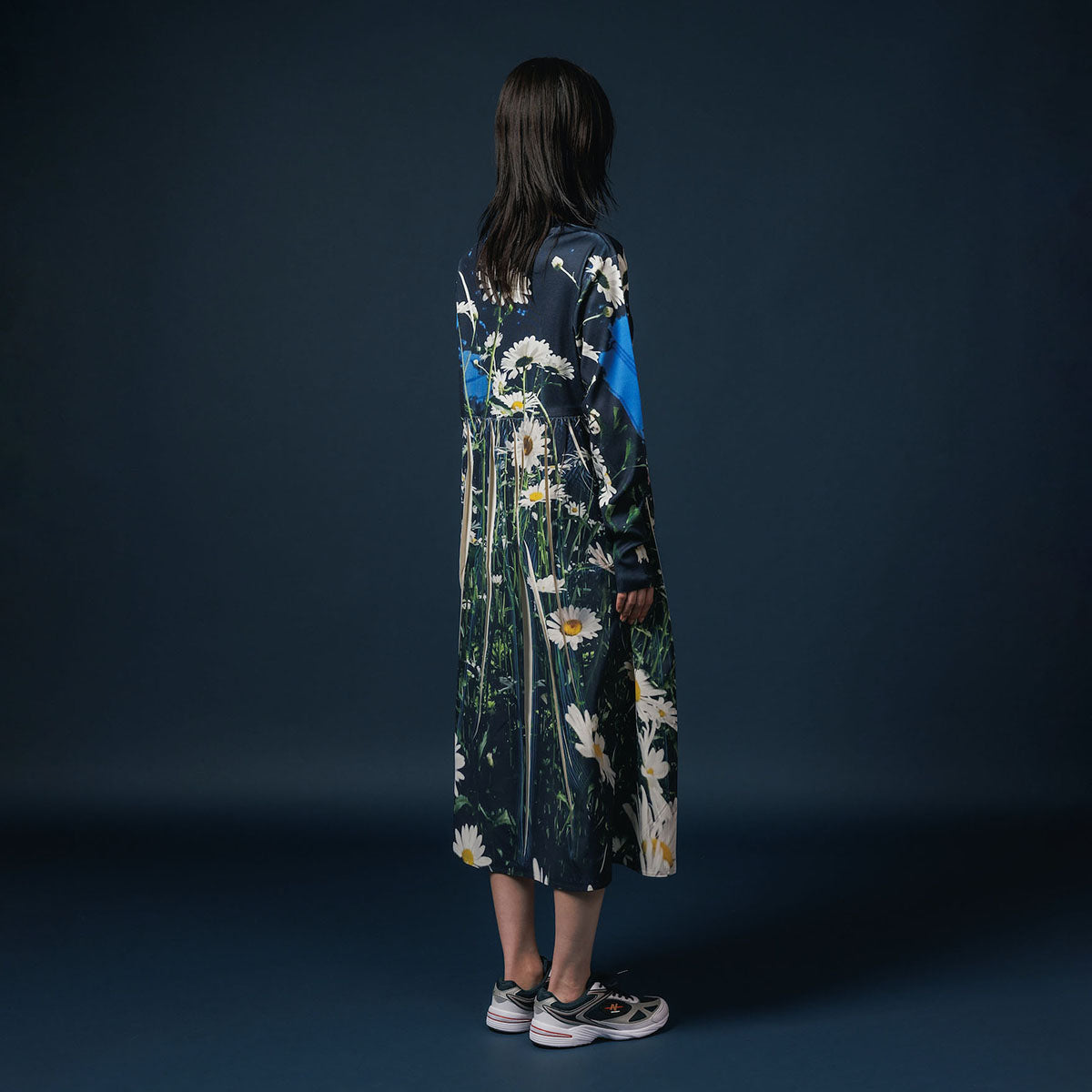 NON TOKYO DIRECT PRINT RIB GATHER O/P ノントーキョー ダイレクトプリントリブギャザーワンピース NON-25A-0920【レディース ストレッチ性 ポリエステル素材 イージーケア 転写フォトプリント 25FW】