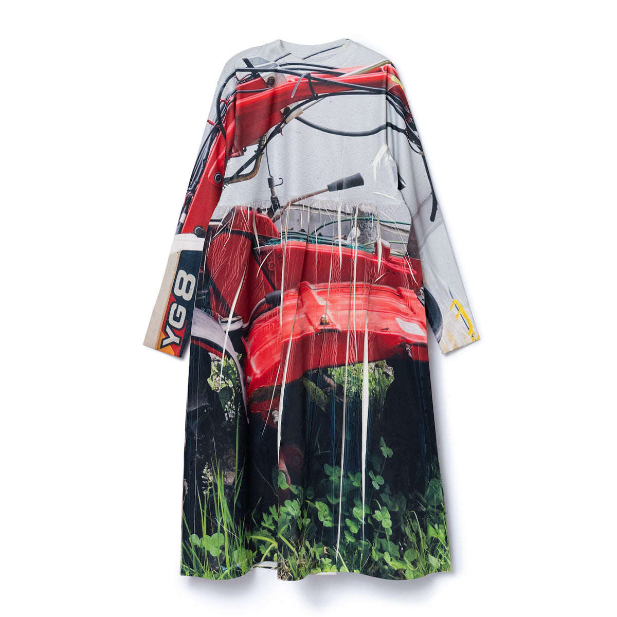 NON TOKYO DIRECT PRINT RIB GATHER O/P ノントーキョー ダイレクトプリントリブギャザーワンピース NON-25A-0920【レディース ストレッチ性 ポリエステル素材 イージーケア 転写フォトプリント 25FW】