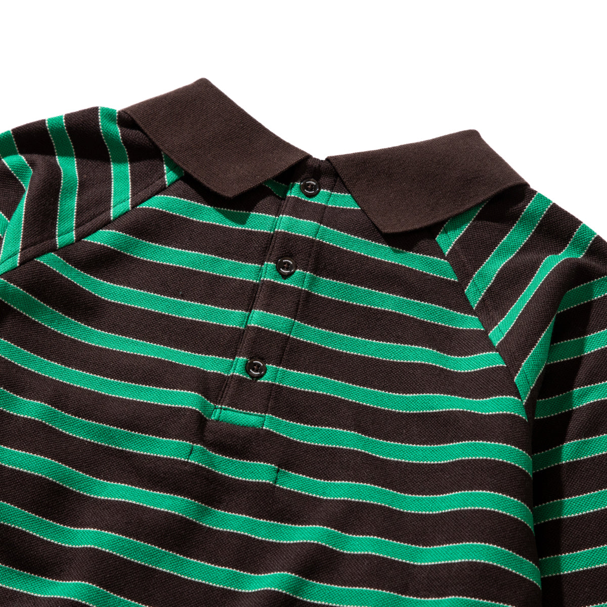 NON TOKYO BORDER POLO SHIRT ノントーキョー ボーダーポロシャツ NON-25A-0928【レディース ボディスーツモチーフ プルオーバー 股止め付き ボーダー 25FW】