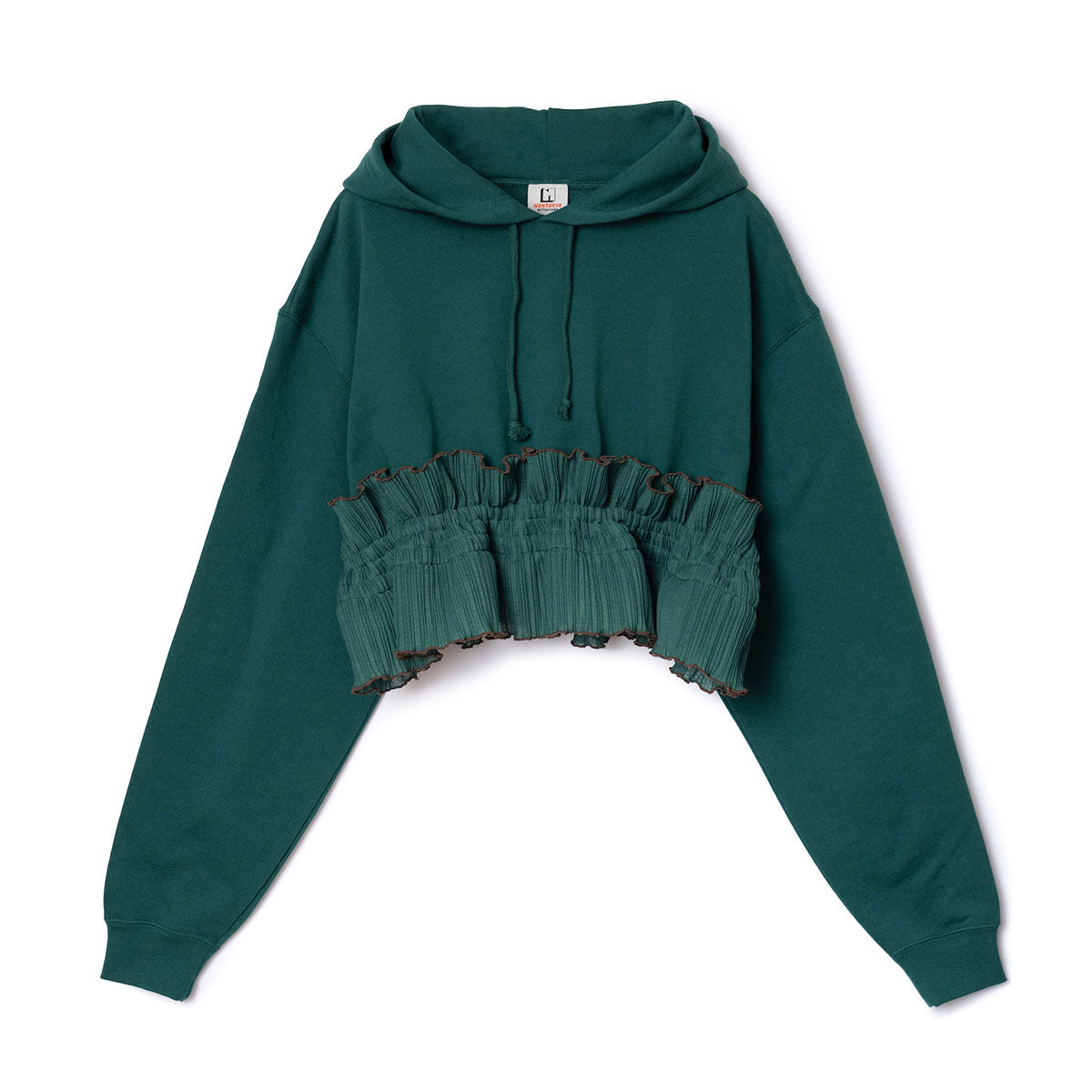 NON TOKYO HEM FRILL PARKER ノントーキョー ヘムフリルパーカー NON-25A-1022【レディース フーディ 吸汗性 伸縮性 肌触り 25FW】