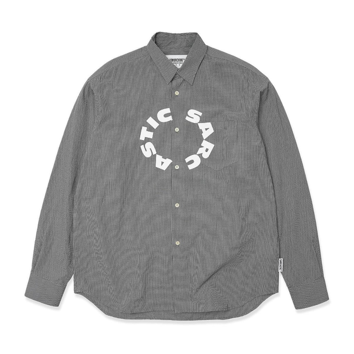 SARCASTIC Micro Gingham Circle Shirt サキャスティック マイクロ ギンガム サークル シャツ SAR252004【メンズ 長袖 シャツ ギンガム チェック ロゴ 25FW】