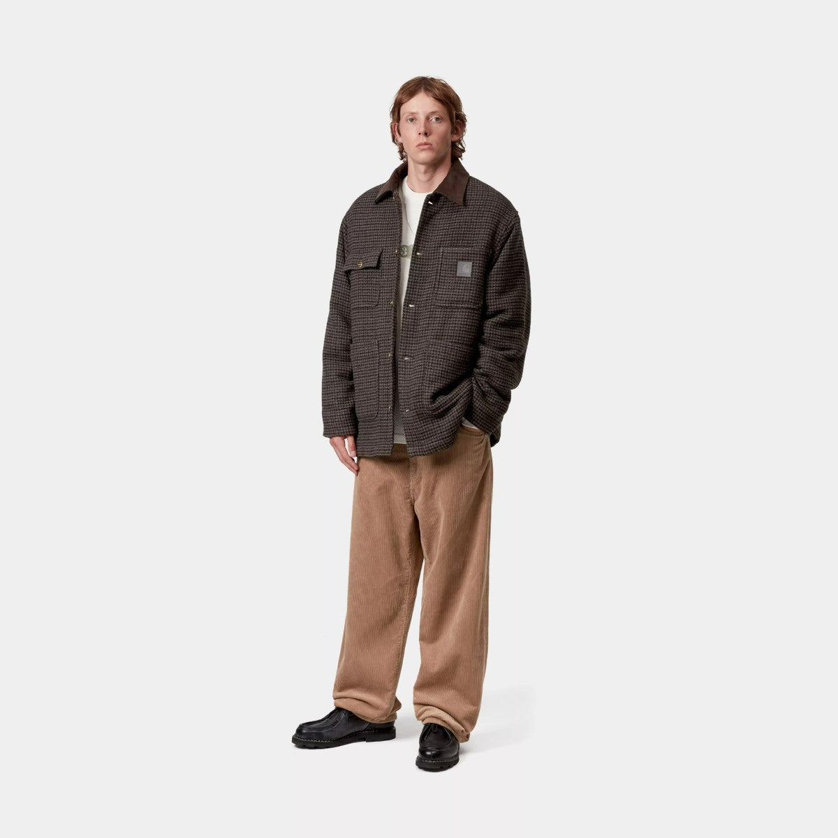 Carhartt WIP LOWIS CHORE COAT カーハートワークインプログレス ローウィス チョア コート I035344【メンズ ワークジャケット チョアコート 千鳥格子 コーデュロイ 保温性 アウター 25FW】