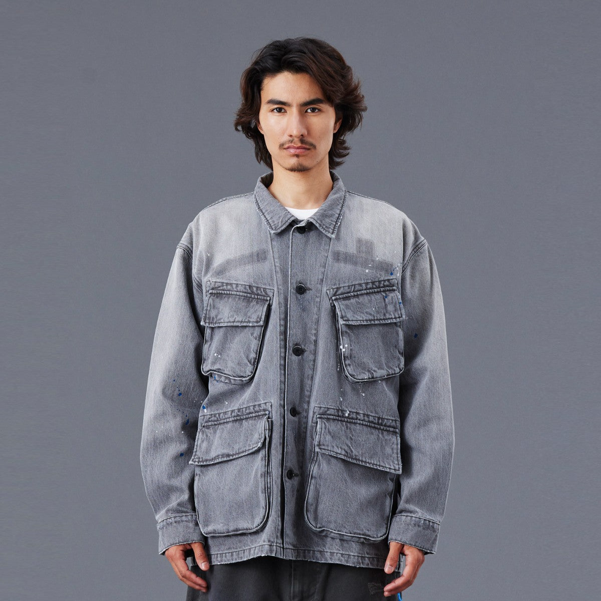 Liberaiders DENIM COMBAT JACKET リベレイダース デニム コンバット ジャケット 77010【メンズ アウター デニムジャケット ミリタリー ヴィンテージテイスト ジャングルファティーグ 25FW】