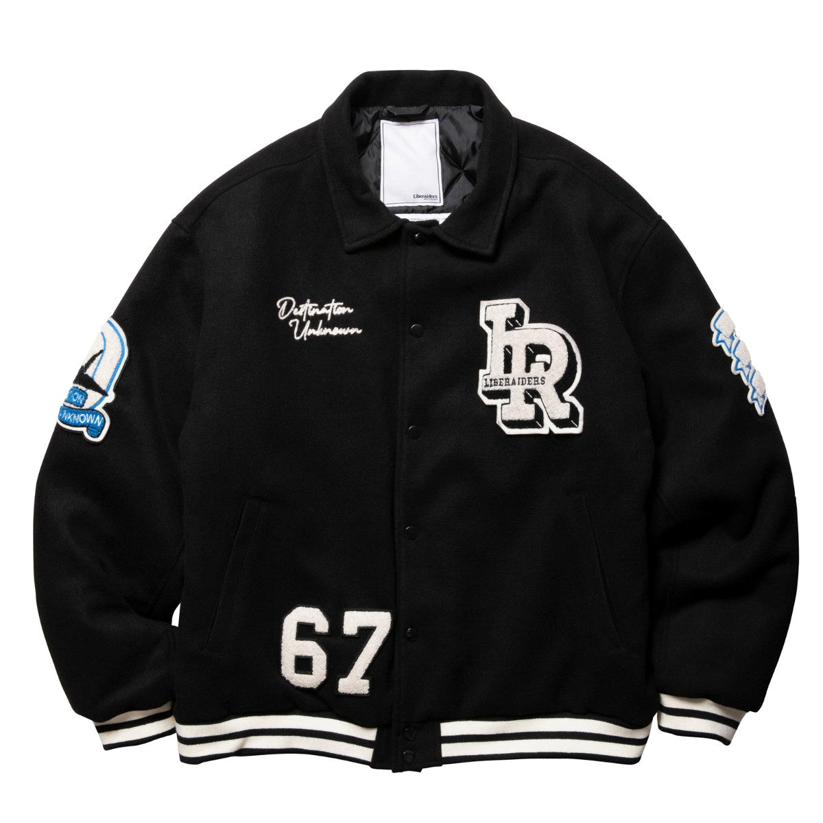 Liberaiders LR VARSITY JACKET リベレイダース LR バーシティ ジャケット 77014【メンズ ジャケット ワッペン 刺繍 防寒性 中綿キルティング 25FW】