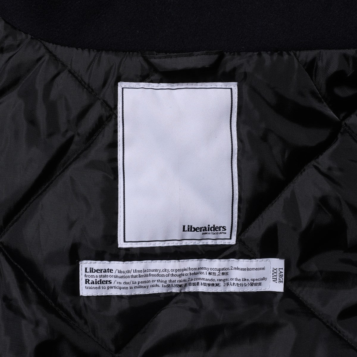 Liberaiders LR VARSITY JACKET リベレイダース LR バーシティ ジャケット 77014【メンズ ジャケット ワッペン 刺繍 防寒性 中綿キルティング 25FW】