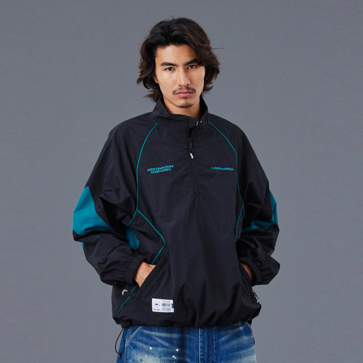 Liberaiders NYLON HALF ZIP リベレイダース ナイロン ハーフジップ 77016【メンズ アウター ナイロンジャケット ハーフジップ ウインドブレーカー スポーツ ミリタリー 25FW】