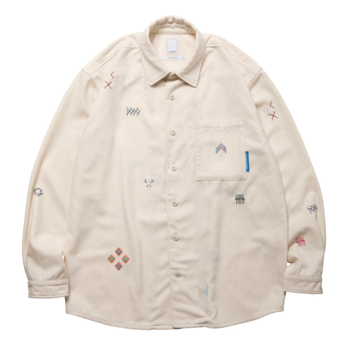 Liberaiders TIFINAGH EMBROIDERY FLANNEL SHIRT リベレイダース ティフィナグ エンブロイダリー フランネル シャツ 77101【メンズ フランネルシャツ 刺繍シャツ ティフィナグ 民族調 ユーズド加工 25FW】