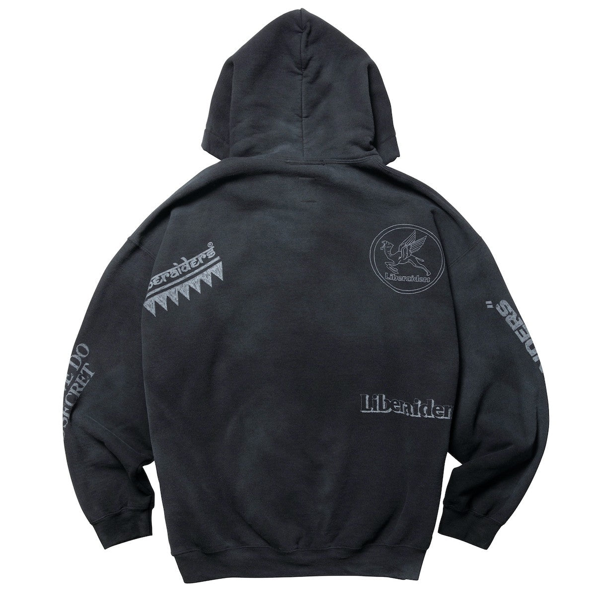 Liberaiders HANDWRITING PRINT HOODIE リベレイダース ハンドライティング プリント フーディー 77311【メンズ スウェット フーディ パーカー ヴィンテージ プリント カジュアル 25FW】