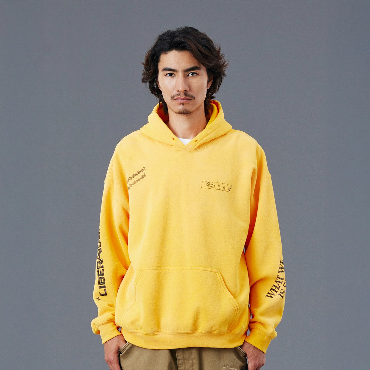 Liberaiders HANDWRITING PRINT HOODIE リベレイダース ハンドライティング プリント フーディー 77311【メンズ スウェット フーディ パーカー ヴィンテージ プリント カジュアル 25FW】
