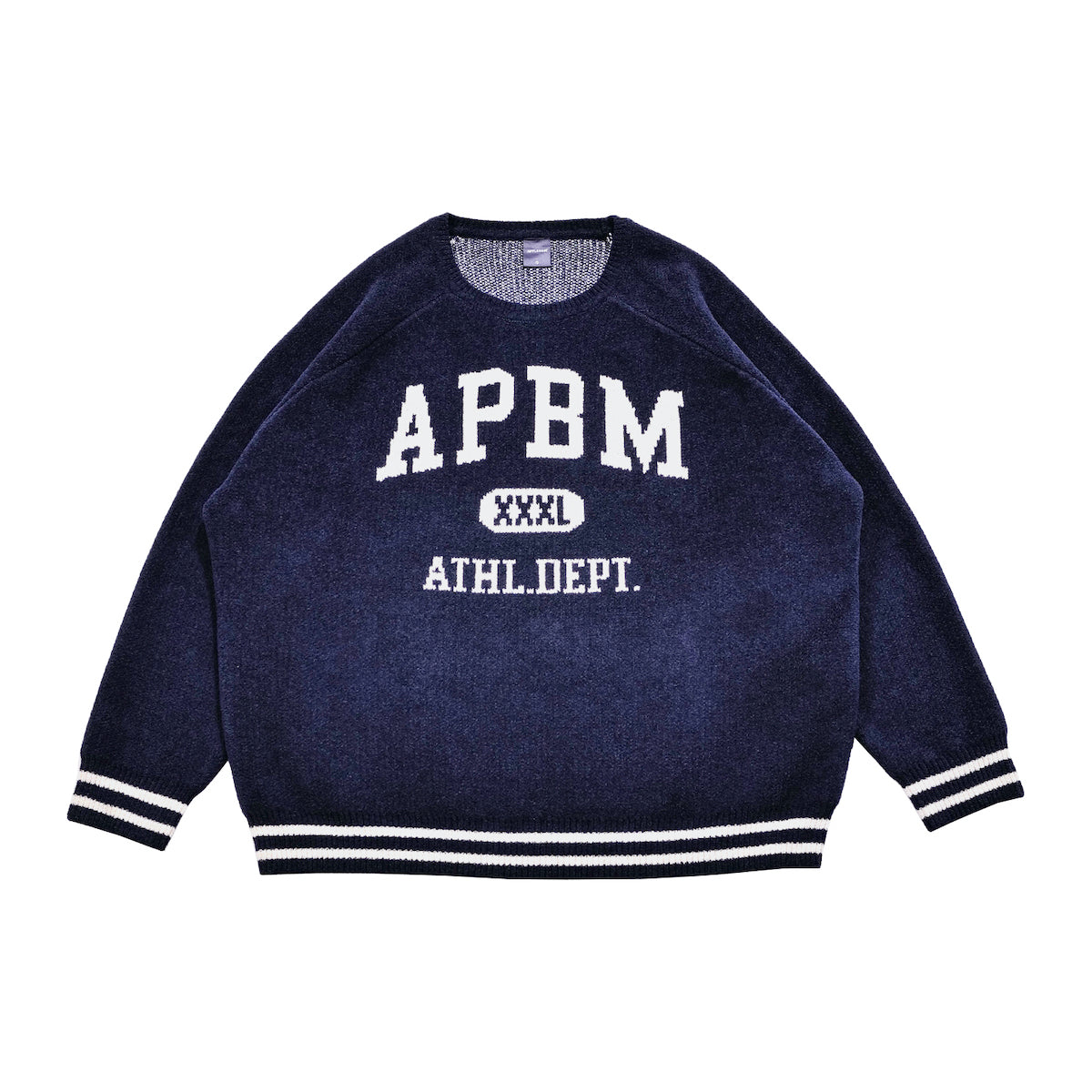 APPLEBUM “APBM” Mall Knit Sweater アップルバム “APBM” モール ニットセーター 2520503【メンズ ニット セーター カレッジロゴ ジャガード クラシック 25FW】