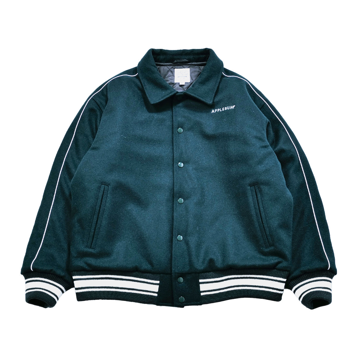 APPLEBUM Collared Melton Stadium Jacket アップルバム カラード メルトン スタジアム ジャケット 2520604【メンズ アウター スタジャン メルトン ジャケット ロゴ 25FW】