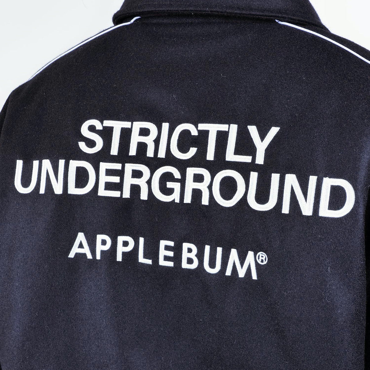 APPLEBUM Collared Melton Stadium Jacket アップルバム カラード メルトン スタジアム ジャケット 2520604【メンズ アウター スタジャン メルトン ジャケット ロゴ 25FW】