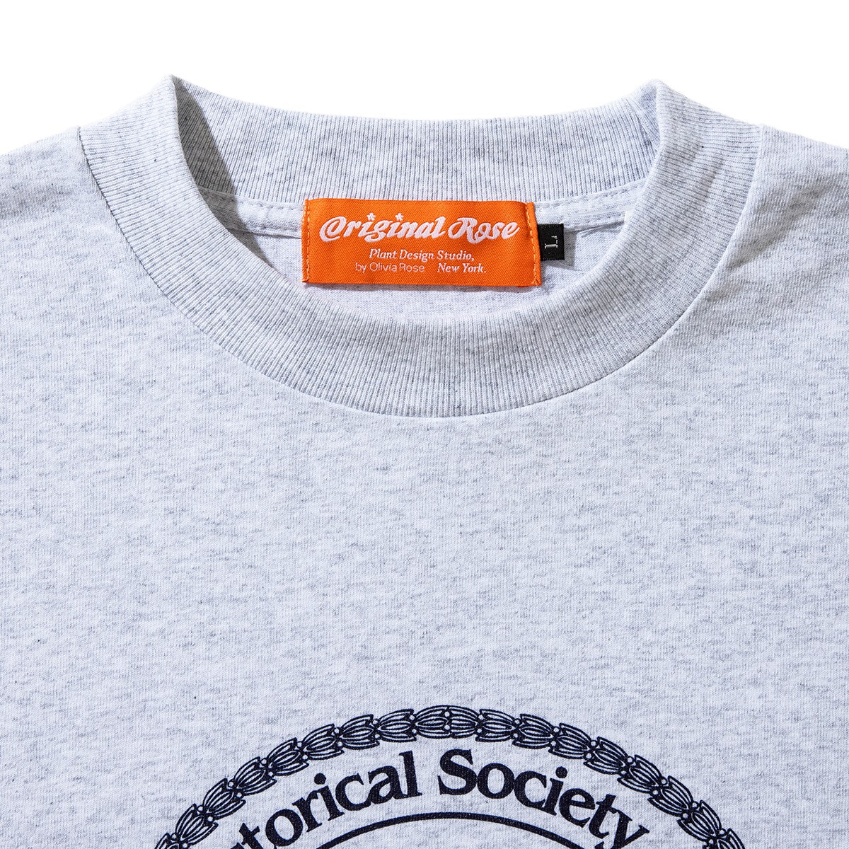 ORIGINAL ROSE NY WOOD LOGO LS TEE オリジナルローズ ニューヨーク ウッドロゴ ロングスリーブ Tシャツ OR25AT03【メンズ Tシャツ 長袖 カットソー グラフィックデザイン ボックスシルエット リラックスフィット 25FW】