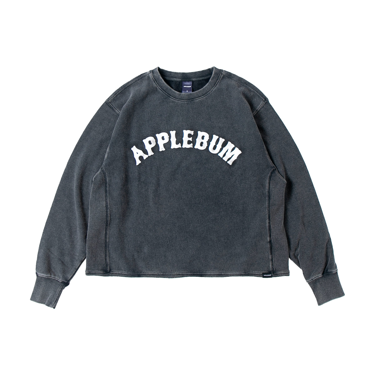 APPLEBUM “Old Baseball” Crew Sweat アップルバム “オールド ベースボール” クルースウェット 2520409【メンズ スウェット アーチロゴ ヴィンテージテイスト 裏パイル ワイドシルエット 25FW】