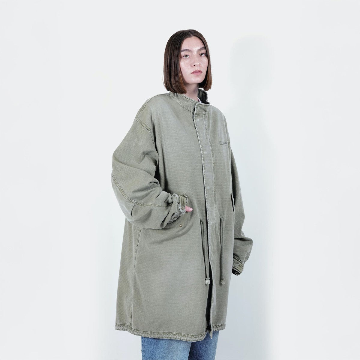 APPLEBUM Bleach Army Coat アップルバム ブリーチ アーミーコート 2520626【メンズ M65 ジャケット ミリタリー アーミーコート ヴィンテージテイスト フィッシュテール 25FW】