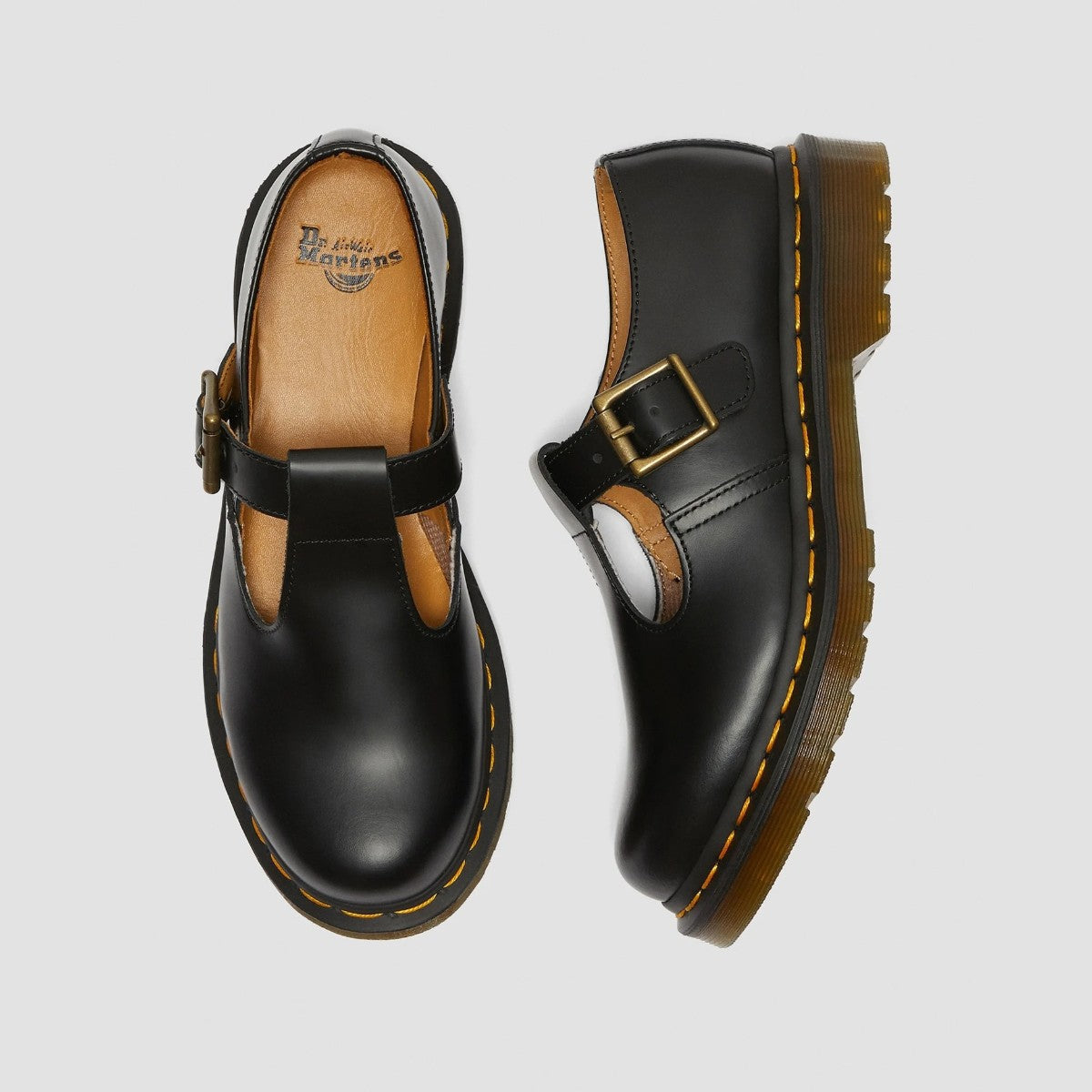 Dr. MARTENS POLLEY T BAR SHOE ドクターマーチン POLLEY Tバーシューズ DM-14852001-BLK【レディース シューズ スムースレザー ウェルト 25FW】