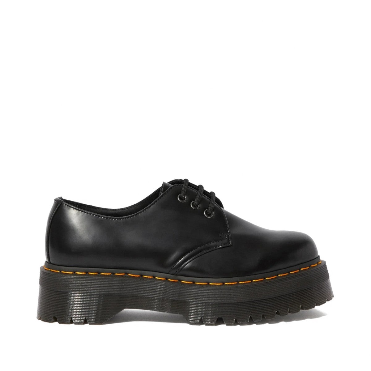 Dr. MARTENS 1461 QUAD 3 HOLE SHOE ドクターマーチン 1461 QUAD 3 ホール シューズ DM-25567001-BK【レディース 3ホール 厚底 スタックソール 定番 イエローステッチ 25FW】