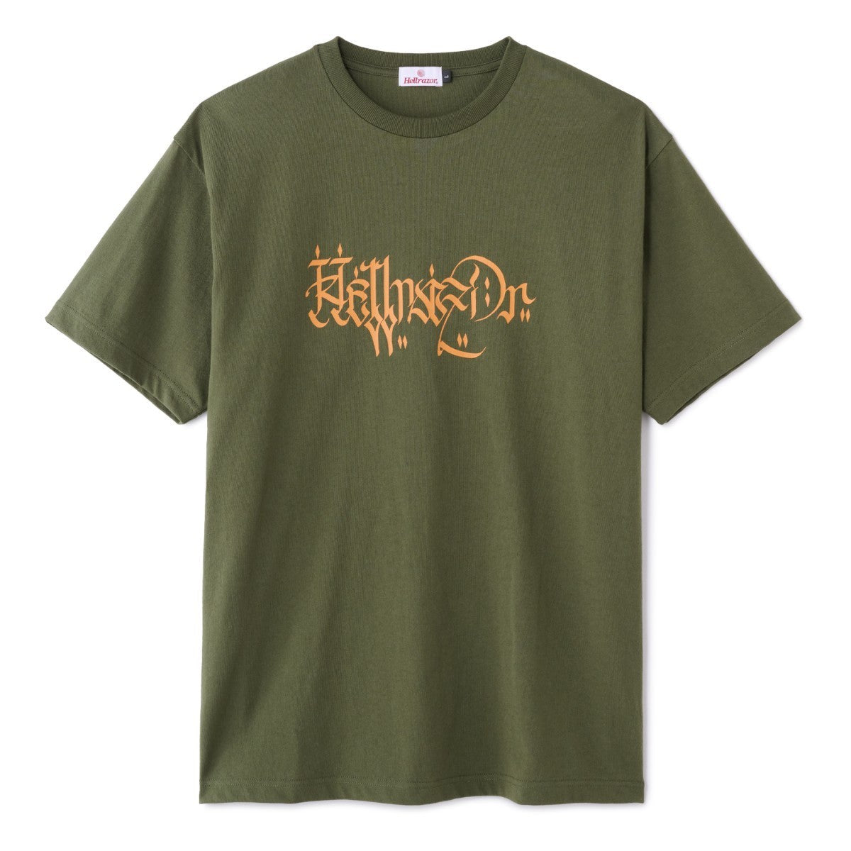 Hellrazor LETTER SHIRT ヘルレイザー レター シャツ 01125SPZYS5301【メンズ Tシャツ 半袖 グラフィック フロントプリント 25FW】