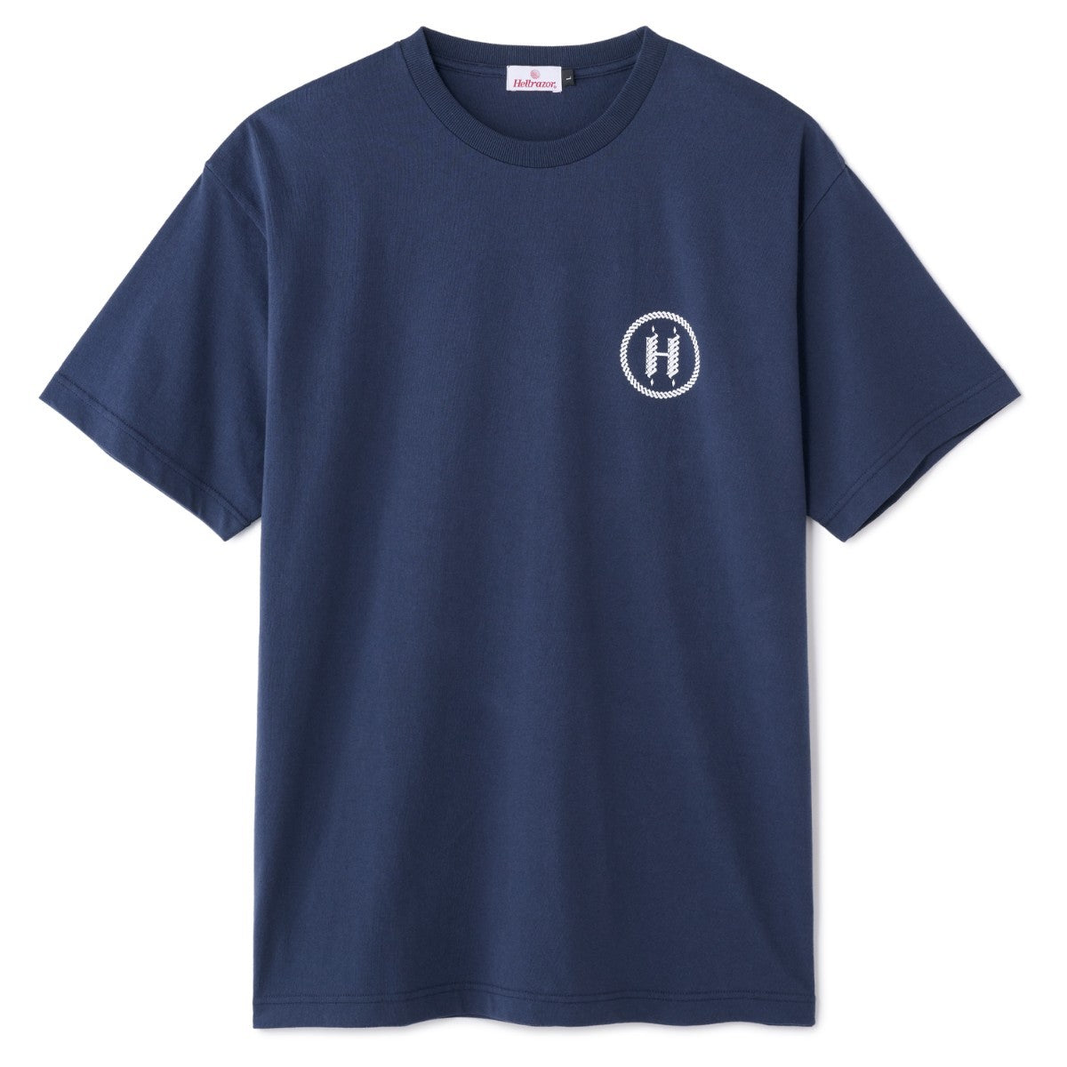 Hellrazor ROPE LOGO SHIRT ヘルレイザー ロープ ロゴ シャツ 01125SPZYS5302【メンズ Tシャツ 半袖 グラフィック フロントプリント ロゴ 25FW】