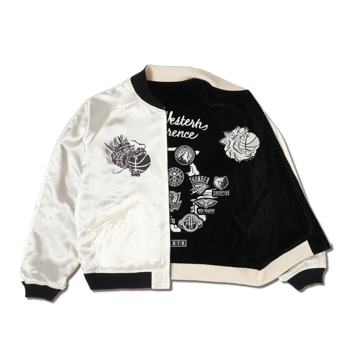 AKTR NBAxAKTR SUKAJAN アクター NBAxAKTR スカジャン 225-054010【メンズ スカジャン リバーシブル ジャケット 刺繍 サテン 別珍 25FW】