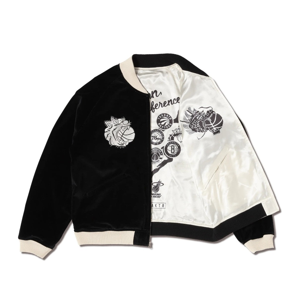 AKTR NBAxAKTR SUKAJAN アクター NBAxAKTR スカジャン 225-054010【メンズ スカジャン リバーシブル ジャケット 刺繍 サテン 別珍 25FW】