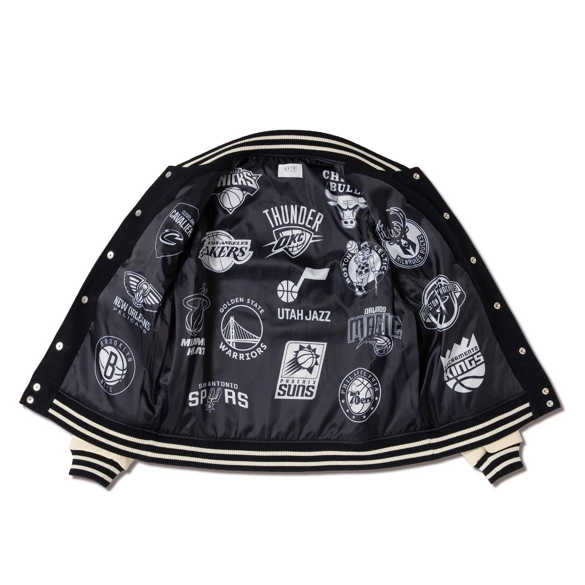AKTR NBAxAKTR VARSITY JACKET アクター NBAxAKTR バーシティジャケット 225-055010【メンズ スタジャン ジャケット 牛革 メルトン 裏地 刺繍 25FW】