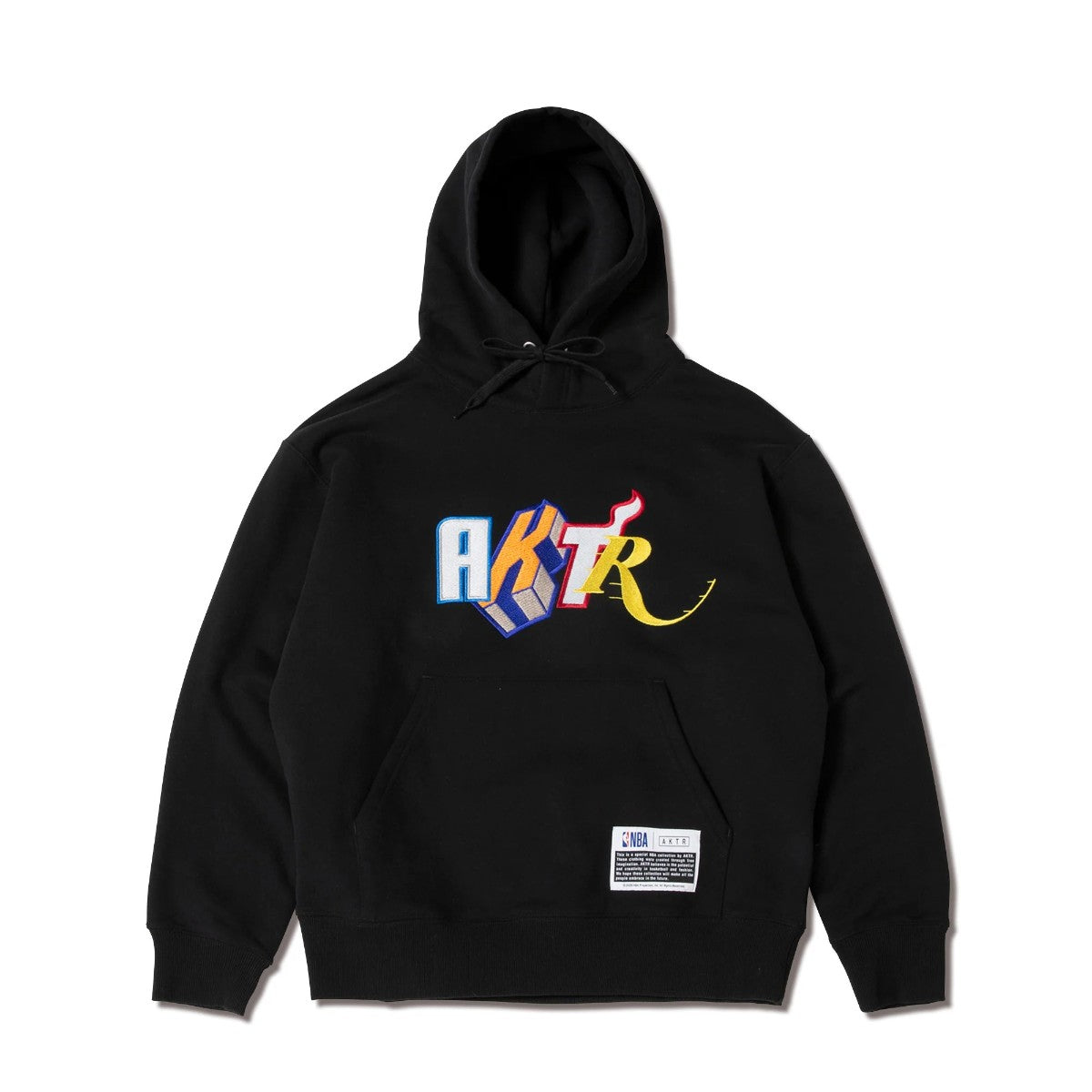 AKTR NBAxAKTR CUTUP LOGO SWEAT HOODIE アクター NBAxAKTR カットアップ ロゴ スウェット フーディー 225-058010【メンズ フーディー プルオーバー スウェット 裏起毛 刺繍 プリント 25FW】