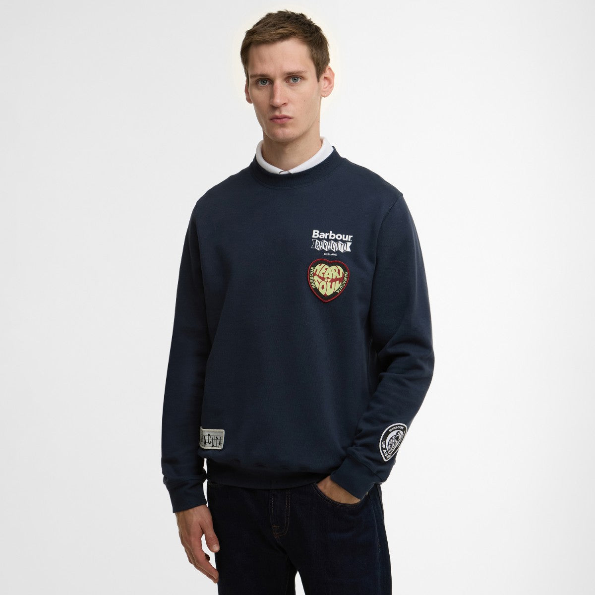 Barbour Barbour x Baracuta Northern Regular Crew Neck Sweatshirt バブアー バブアー x バラクータ ノーザン レギュラー クルーネック スウェットシャツ MOL0719【メンズ スウェット クルーネック イギリス コラボ 25FW】