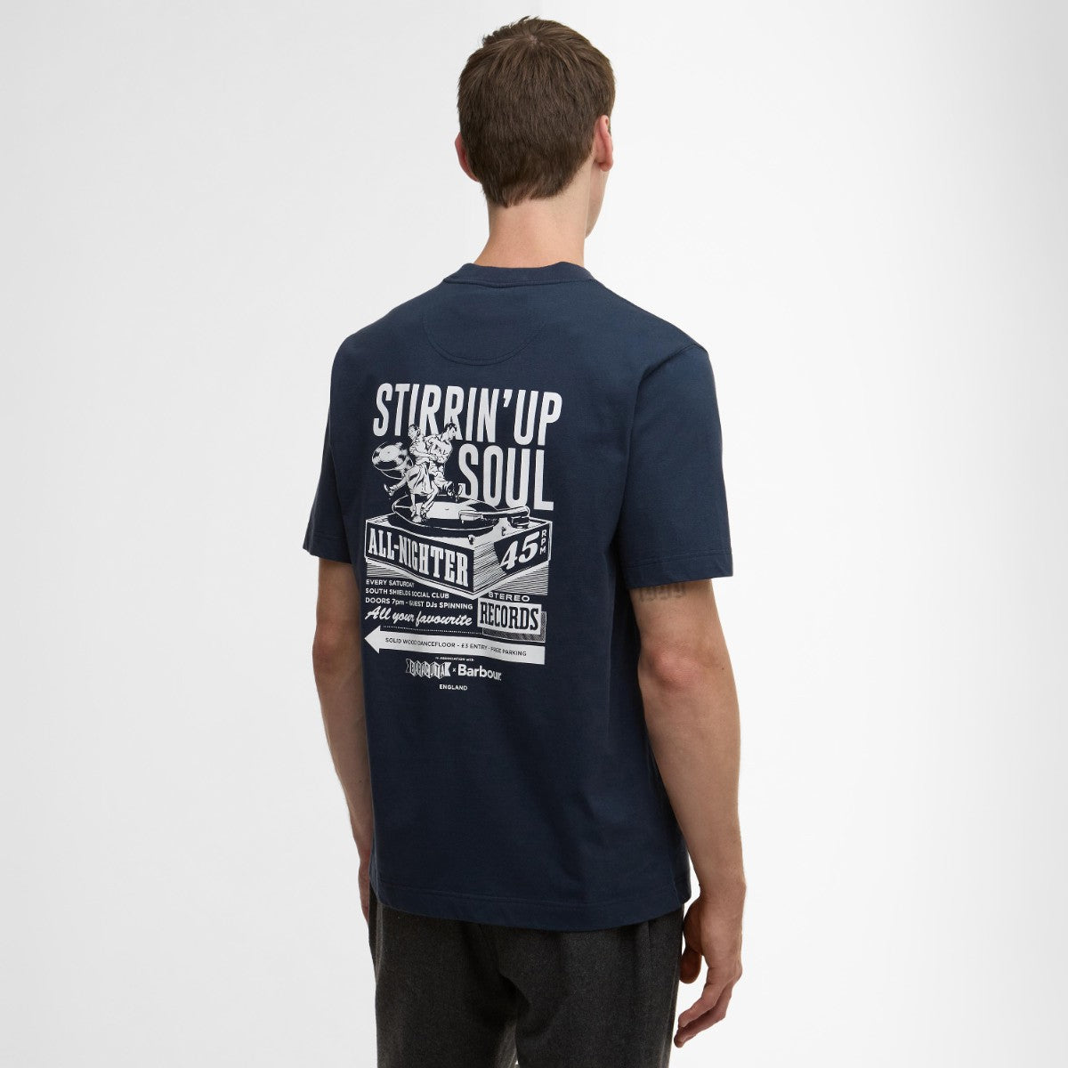 Barbour Barbour x Baracuta All Nighter Os T-Shirt バブアー バブアー x バラクータ オールナイター オーバーサイズ Tシャツ MTS1507【メンズ コラボ Tシャツ オーバーサイズ グラフィック 25FW】