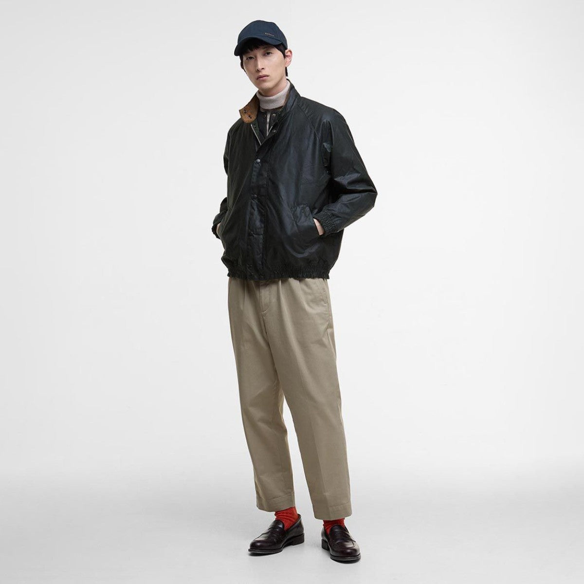 Barbour Transport Stand Collar Wax Blouson バブアー トランスポート スタンドカラー ワックス ブルゾン MWX2497SG91【メンズ ジャケット スタンドカラー アウター ユニセックス 25FW】