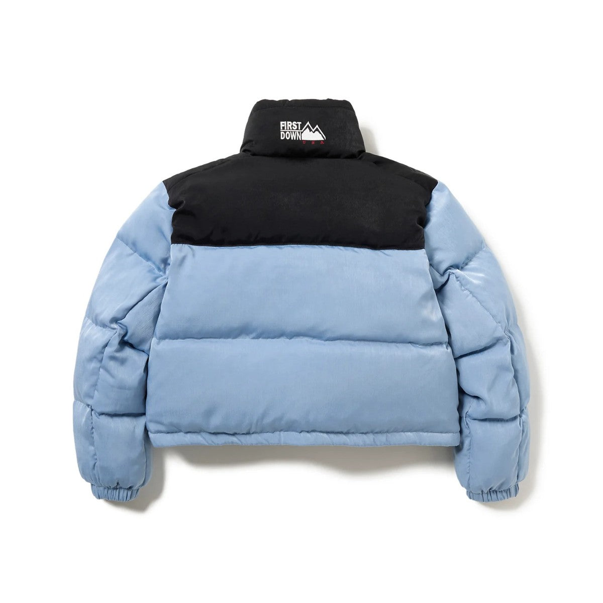 FIRST DOWN SHORT BUBBLE DOWN JKT ファーストダウン ショート バブルダウンジャケット F942006【レディース ショートダウン リバーシブル サテン 保温性 軽量 25FW】