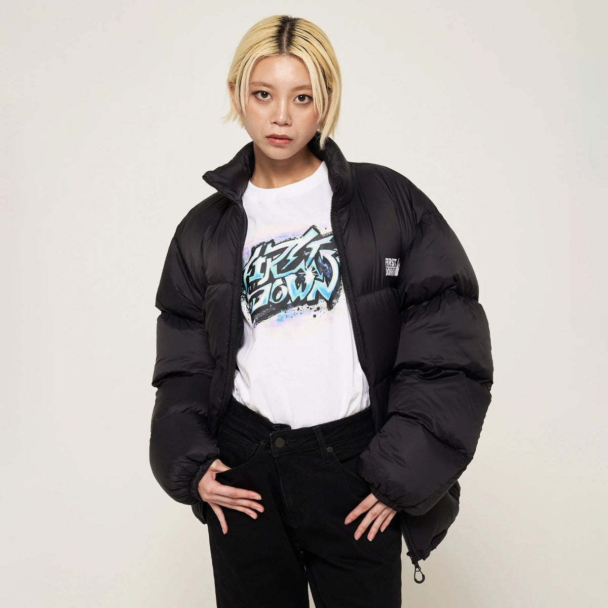 FIRST DOWN LIGHT BUBBLE DOWN JKT ファーストダウン ライトバブルダウンジャケット F942011【メンズ ダウンジャケット 軽量 保温 撥水 アウター 25FW】